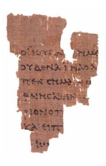 Papyrus 52 — a small torn papyrus fragment bearing Greek text from John chapter 18